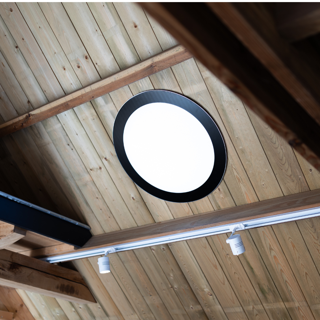 Black round surface mount diffuser