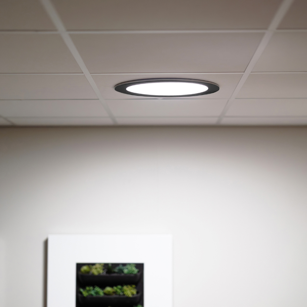 Black round surface mount diffuser